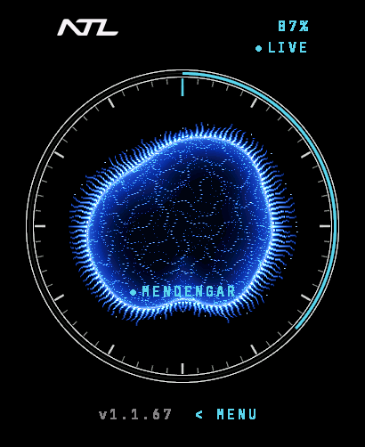The blue orb that follows your voice while the watch listens
